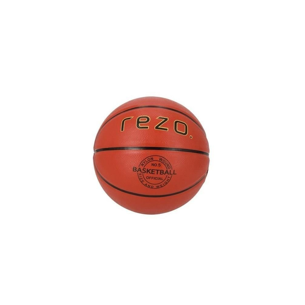 Ballon de basket - REZO - Caoutchouc - Taille 5 - Marron - Polyvalent
