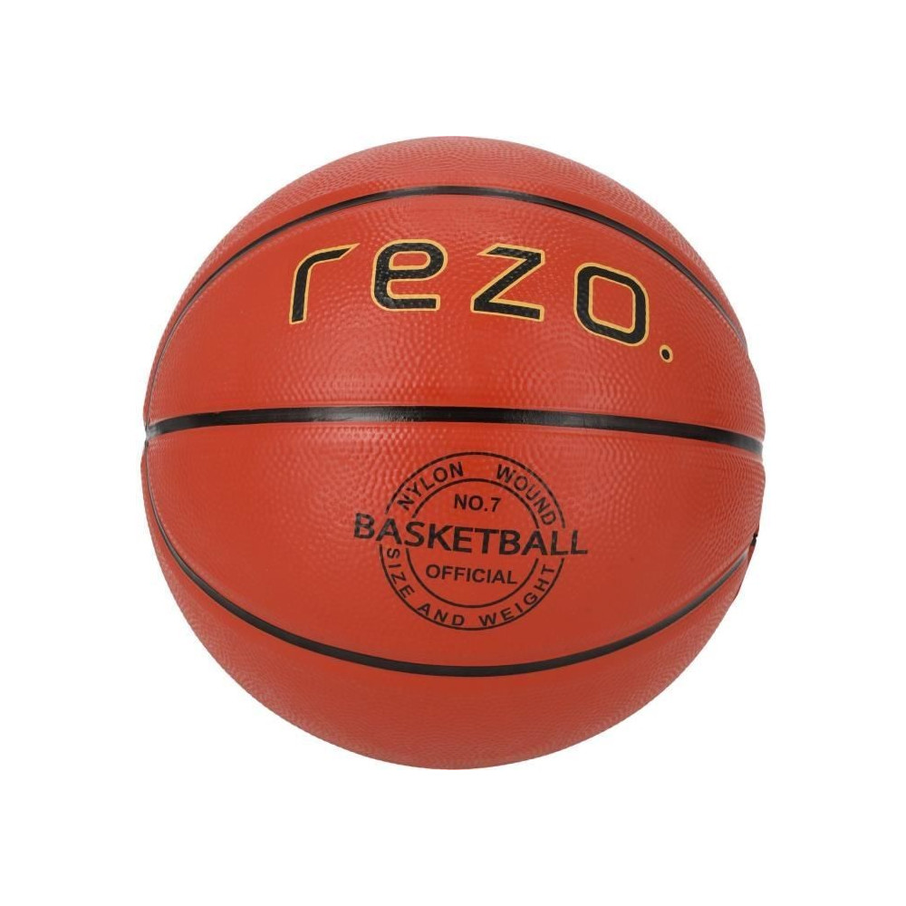 Ballon de basket - REZO - Caoutchouc - Taille 7 - Marron - Polyvalent