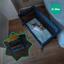 Badabulle Easy Clip Travel Cot - Easy to Fold and Unfold - Lightweight