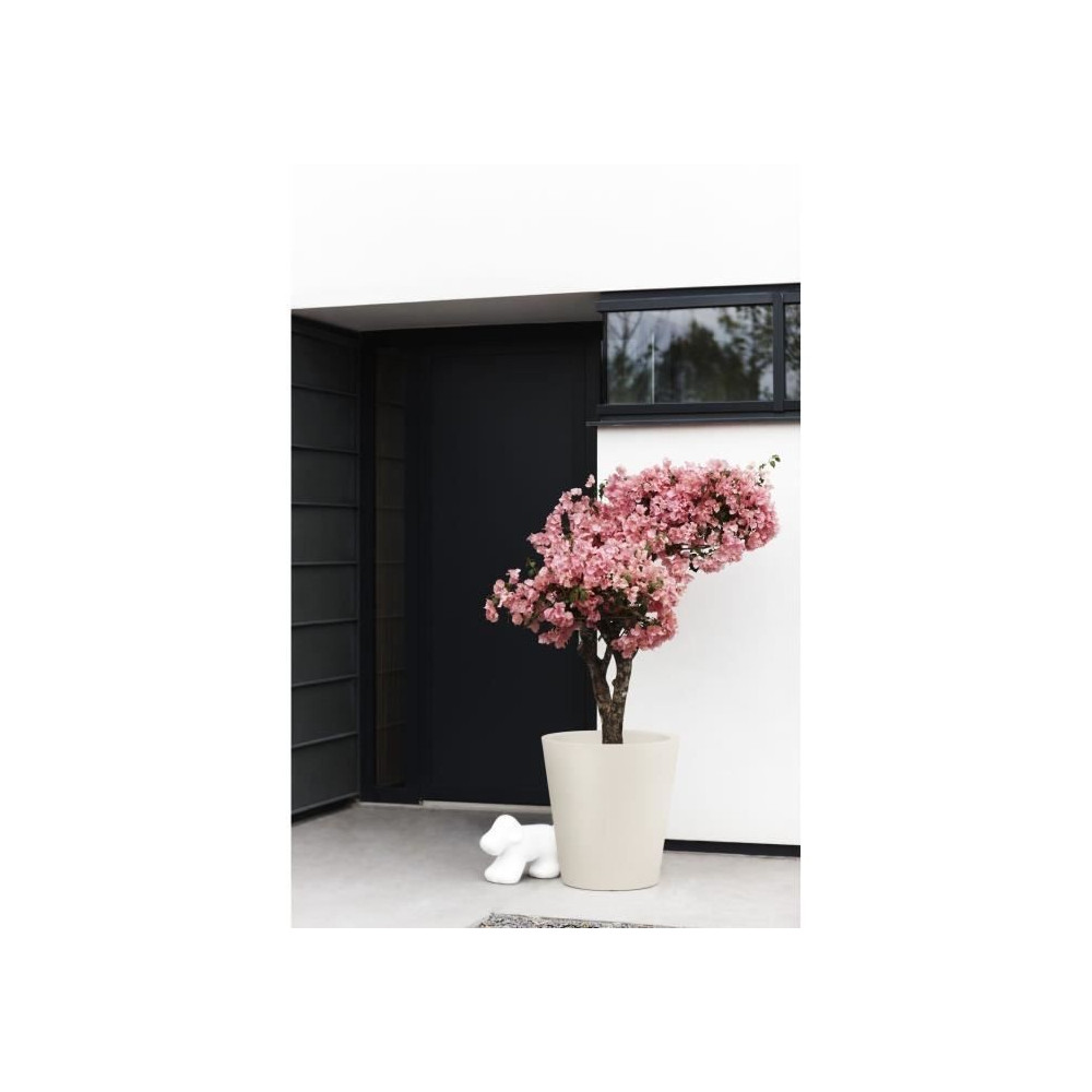 Pot de fleurs - ELHO - Pure Straight Round 50 - Blanc Lin - L 50 x B 4