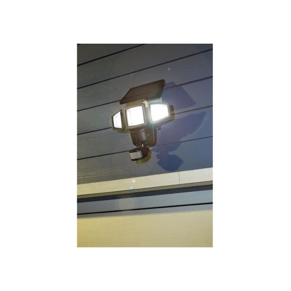 Projecteur Solaire 3 Tetes GALIX G4442 - 1500 Lumens - 182 LED SMD - M