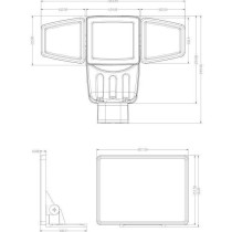 Projecteur Solaire 3 Tetes GALIX G4442 - 1500 Lumens - 182 LED SMD - M