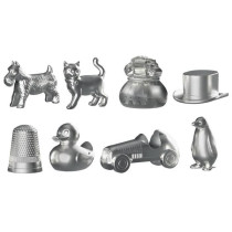 Classic Monopoly, board game, with storage box and large pawns, 2 to 6