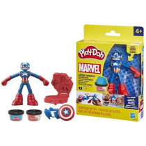 Play-Doh Captain America, Stamper Shield set with flexible figure, acc