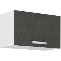 Tilting door hood - matt gray - L 60 x 31.6 x H 36 cm - lassen