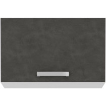 Tilting door hood - matt gray - L 60 x 31.6 x H 36 cm - lassen