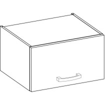Tilting door hood - matt gray - L 60 x 31.6 x H 36 cm - lassen