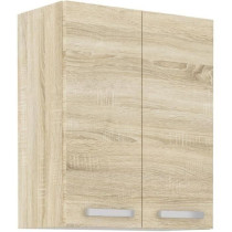 High cabinet 2 hinged doors - Sonoma chene decor - L 60 cm x D 31.6 x