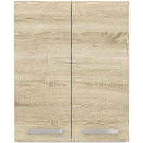 High cabinet 2 hinged doors - Sonoma chene decor - L 60 cm x D 31.6 x