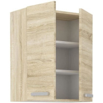 High cabinet 2 hinged doors - Sonoma chene decor - L 60 cm x D 31.6 x