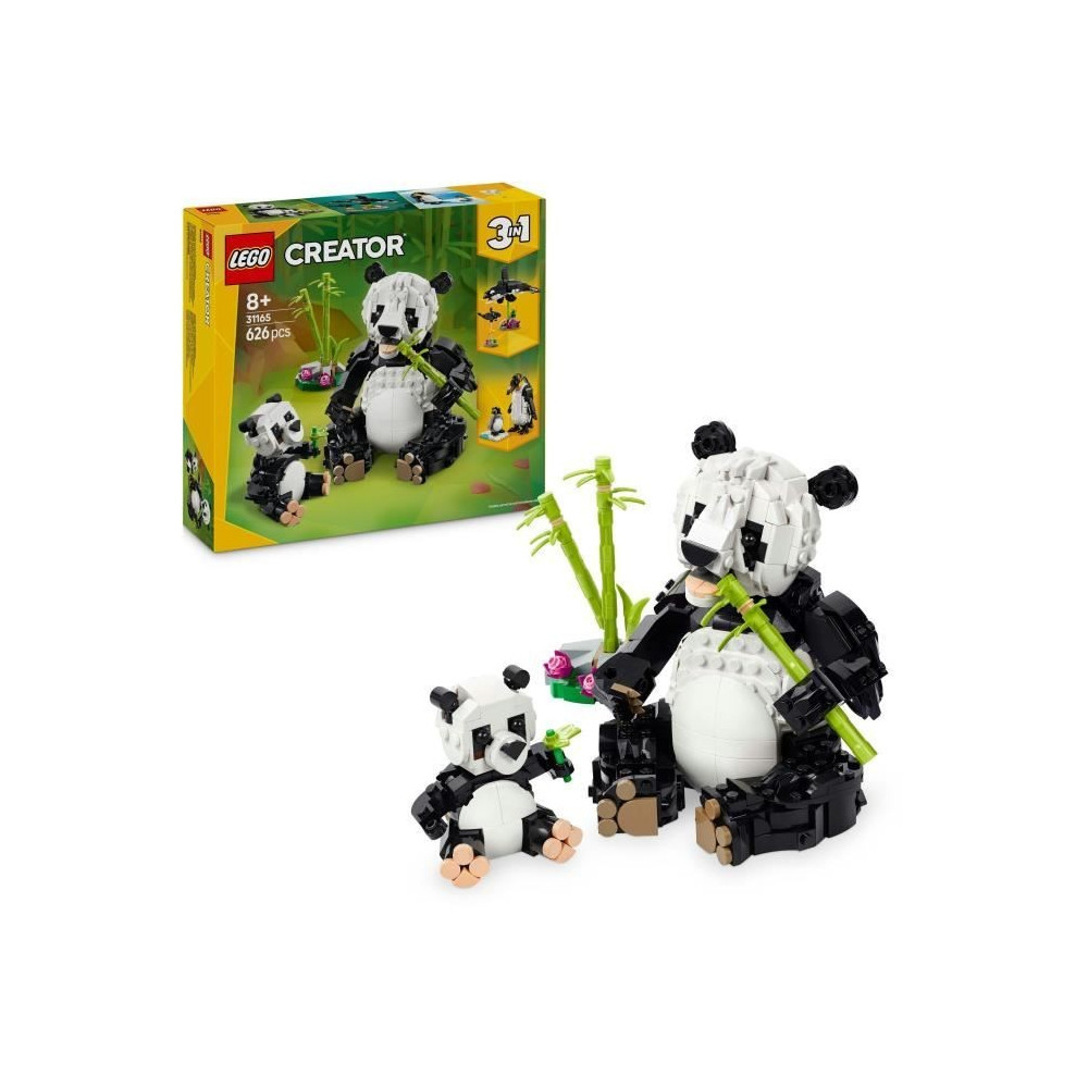 LEGO Creator 31165 3-en-1 Animaux sauvages : la famille de pandas Jeu