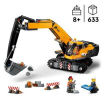 LEGO City 60420 Yellow Construction Excavator, toy for children aged 8
