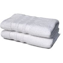 Set of 2 towels - LOVELY HOME - 2 Shower sheets 70 x 140 cm - White