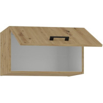 High hood unit - MODENA - 60 cm - Artisan oak and matt black - CUISINI