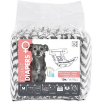 Dog Diapers - M PETS - DIAPERS - Female M x10 - Waist size 30-42.5 cm