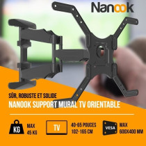 NANOOK TV Wall Mount Bracket for 40-65 Inch TVs - Tilt - Wall Mount fo