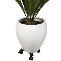 NATURE Roller shelf for extendable plants - Black metal - H6 x 27/37 x
