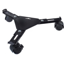 NATURE Roller shelf for extendable plants - Black metal - H6 x 27/37 x