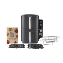 NINJA Foodi Oil-Free Fryer - Double Stack SL400EU - 9.5 L - 2 Independ