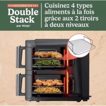 NINJA Foodi Oil-Free Fryer - Double Stack SL400EU - 9.5 L - 2 Independ