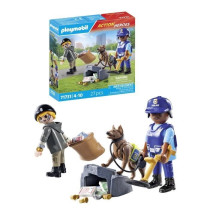 PLAYMOBIL 71731 Policier chien de recherche et voleur