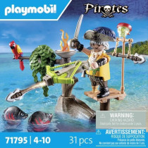 PLAYMOBIL 71795 Pirate avec arbalete et poissons a viser, 31 pieces, D