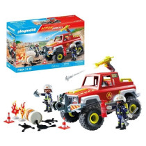 PLAYMOBIL 71824 Véhicule de pompiers avec bidon enflammé