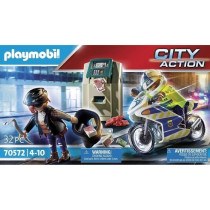 PLAYMOBIL - 70572 - Police Police Officer with Motorcycle and Thief