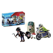 PLAYMOBIL - 70572 - Police Police Officer with Motorcycle and Thief