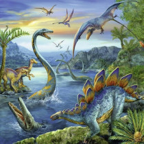 Puzzle 3x49 pcs Fascination Of The Dinosaurs