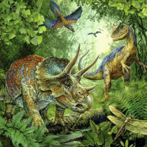 Puzzle 3x49 pcs Fascination Of The Dinosaurs