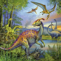 Puzzle 3x49 pcs Fascination Of The Dinosaurs