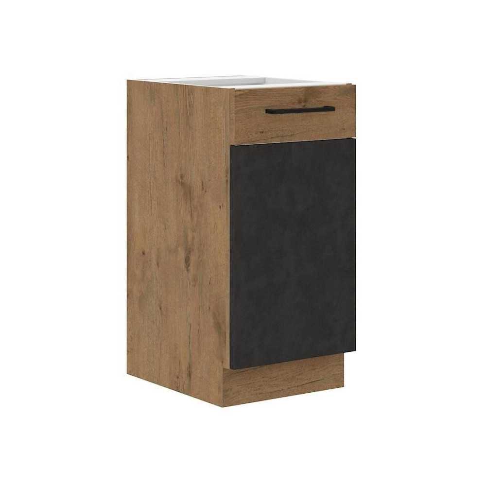 ROCK base unit - Melamine with lancelot oak and matera gray decor - 1 ROCK base unit - Melamine with lancelot oak and matera gray decor - 1