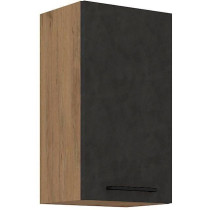 ROCK tall unit - Melamine with lancelot oak and matera gray decor - 1