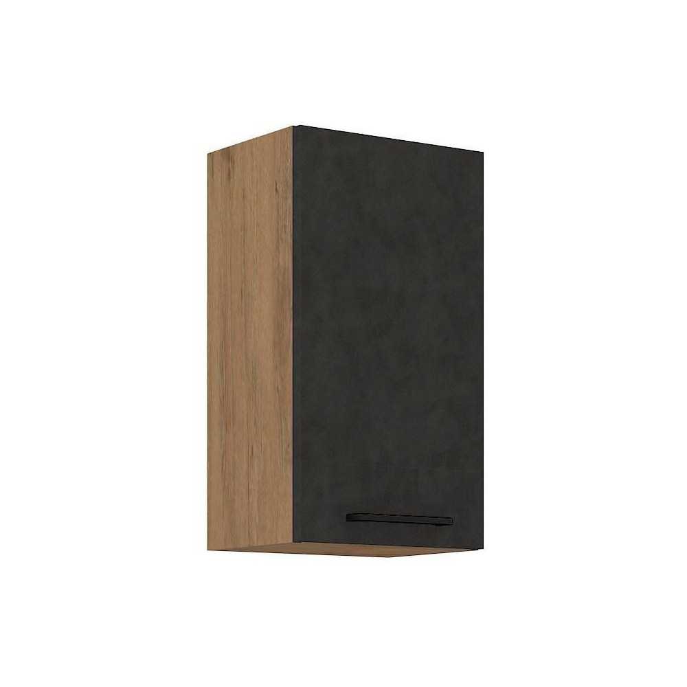 ROCK tall unit - Melamine with lancelot oak and matera gray decor - 1