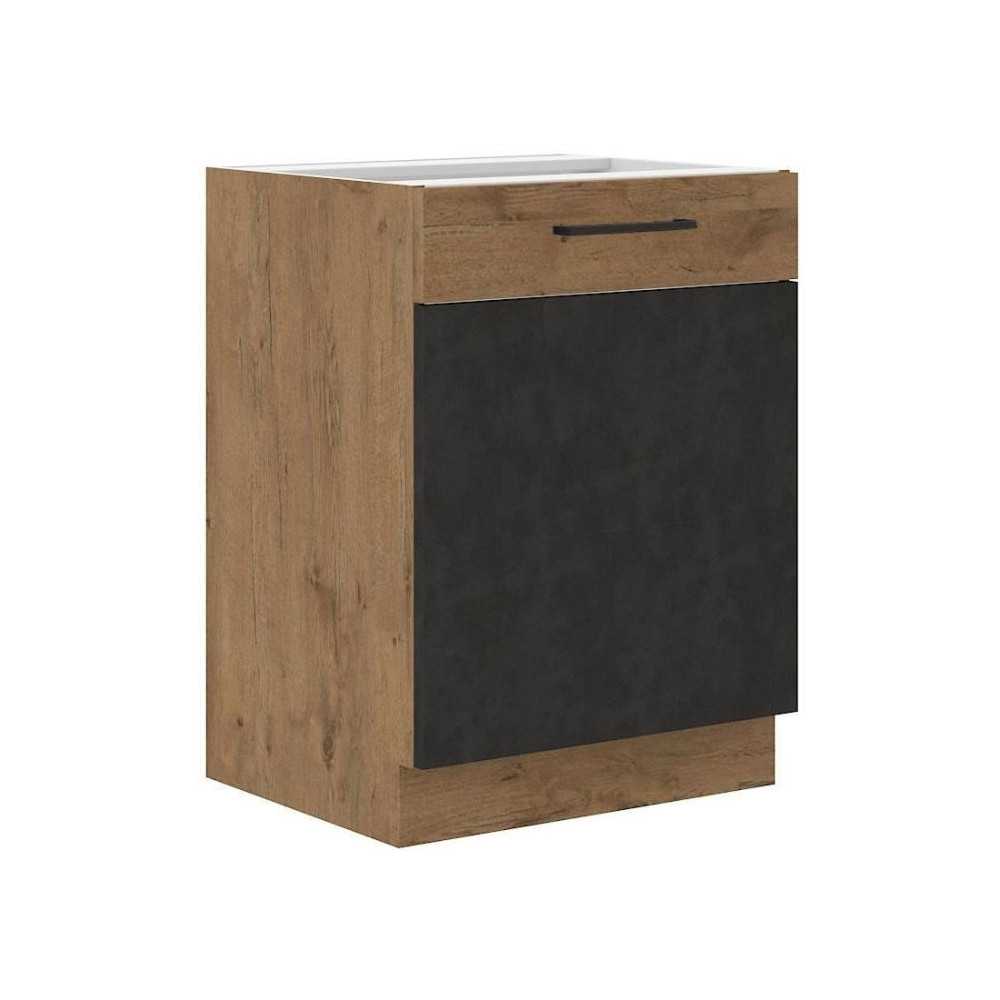 ROCK base unit - Melamine with lancelot oak and matera gray decor - 1 ROCK base unit - Melamine with lancelot oak and matera gray decor - 1