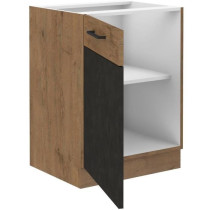 ROCK base unit - Melamine with lancelot oak and matera gray decor - 1