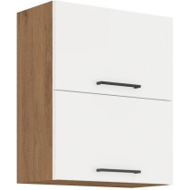 ROCK - Wall unit - Lancelot oak and glossy white melamine - 60 cm - 2