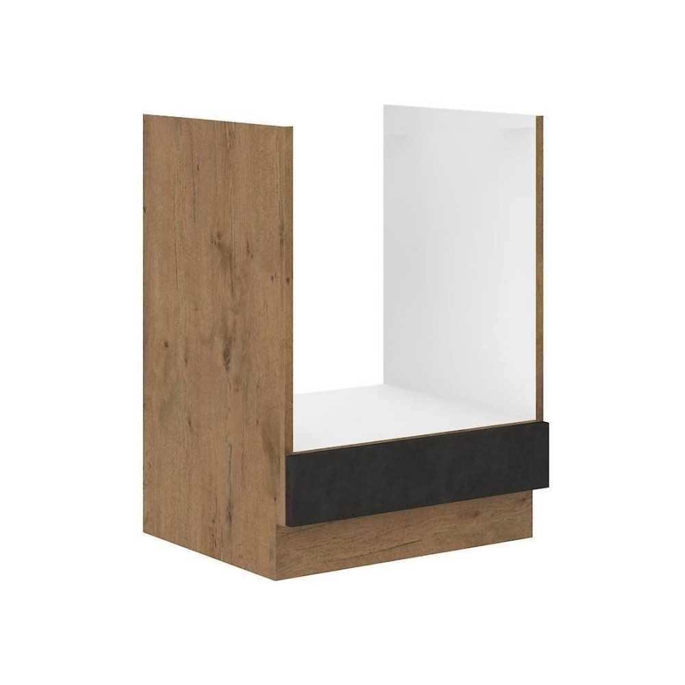 ROCK oven cabinet - Melamine with lancelot oak and matera gray decor - ROCK oven cabinet - Melamine with lancelot oak and matera gray decor -