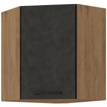 ROCK corner tall unit - Lancelot oak and matera gray decor melamine -