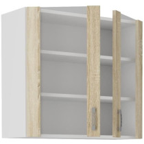 SARA high cabinet - 2 doors - Sonoma oak decor - L80xD31xH71.5 cm - Ma