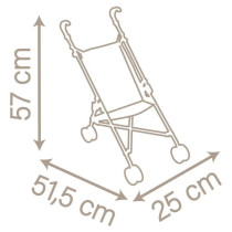 Baby Nurse stroller for baby dolls up to 42cm - Smoby