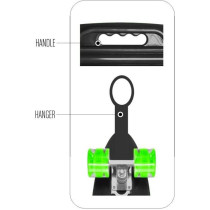 STAMP Skateboard 24 x 7 SKIDS CONTROL with handle and illuminated whee