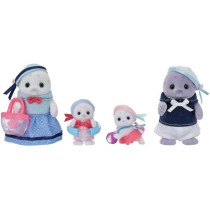 Articulated Family - SYLVANIAN FAMILIES - Seal Family - 4 Characters a