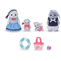 Articulated Family - SYLVANIAN FAMILIES - Seal Family - 4 Characters a