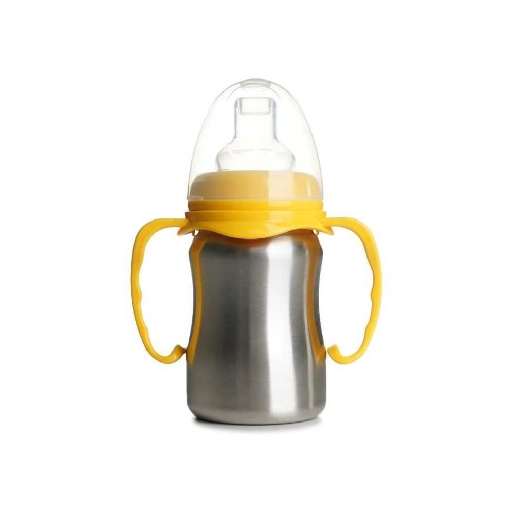 Tasse d'apprentissage - THERMOBABY - Inox - 180 ml - Jaune Mangue - Er