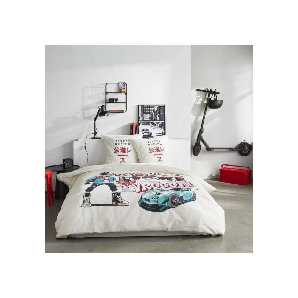Parure de lit - TODAY - JAVA - 2 personnes - 240x220 cm - Coton - Impr