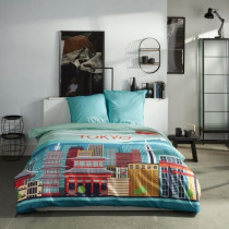 Parure de lit - TODAY - JAVA - 2 personnes - 240x220 cm - Coton - Impr