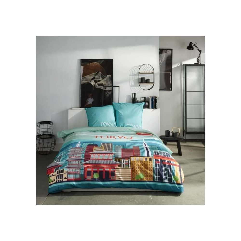 Parure de lit - TODAY - JAVA - 2 personnes - 240x220 cm - Coton - Impr