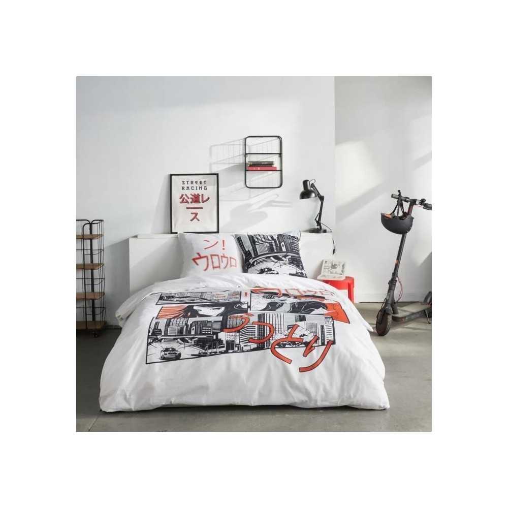 Parure de lit - TODAY - JAVA - 2 personnes - 240x220 cm - Coton - Impr